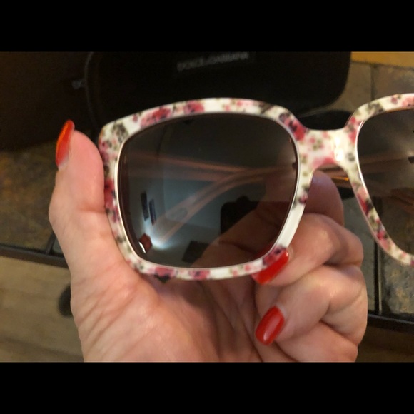 Dolce & Gabbana Sunglasses DG4077M - Pink White Floral Frames - Picture 5 of 13